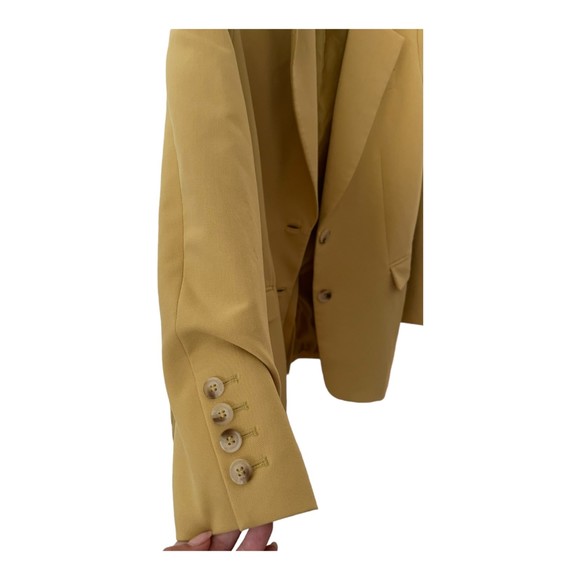Dissh Rowan Boyfriend Blazer Jacket Notch Lapel SingleBreasted Tan/yellow Size10 - Picture 9 of 13